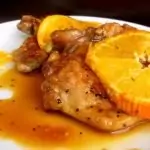 Свински котлет с портокалов сос