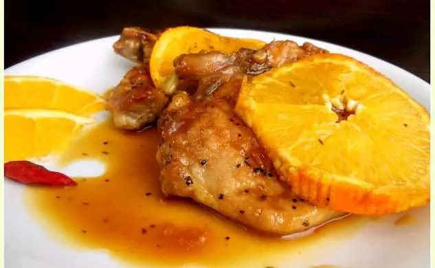 Свински котлет с портокалов сос