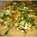 Тарта с лук, сирене и яйца