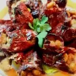 Пълнени чушки с боб и кисело зеле