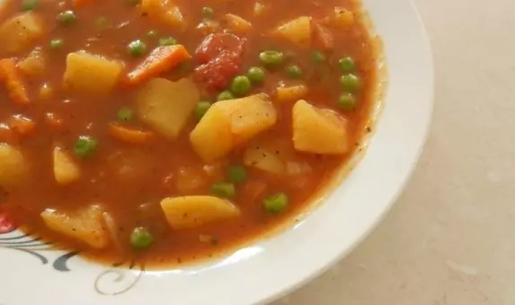 картофи и грах