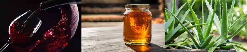 Червено вино - мед - алое