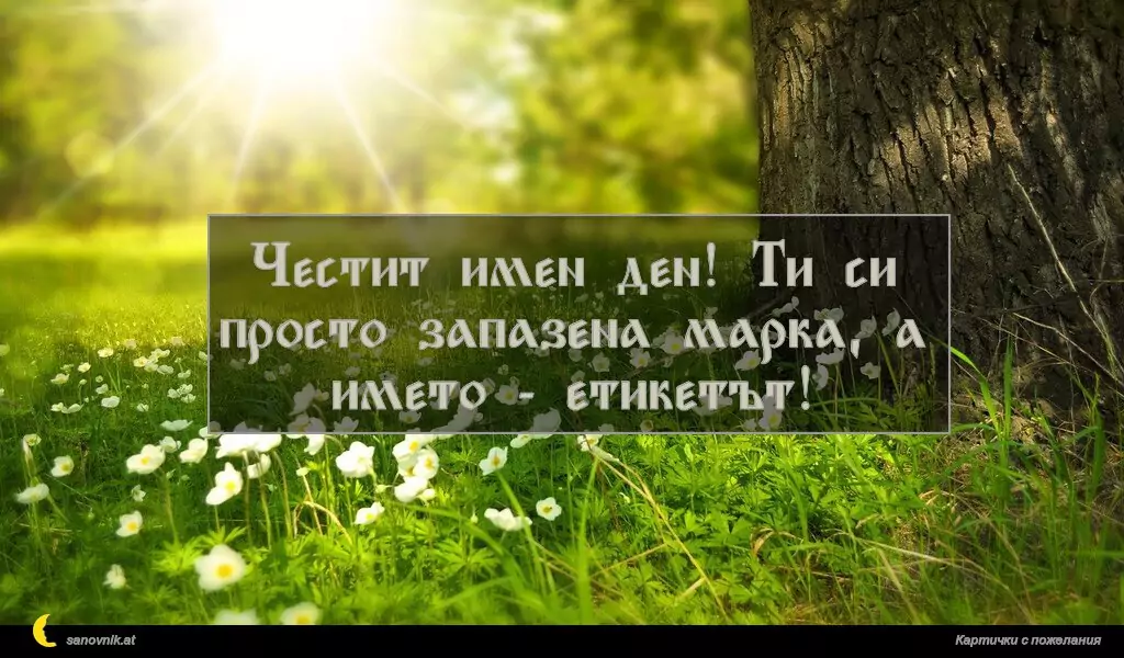 sanovnik.at - Картички за Именни Дни Честит имен ден! Ти си просто запазена марка, а името - етикетът!