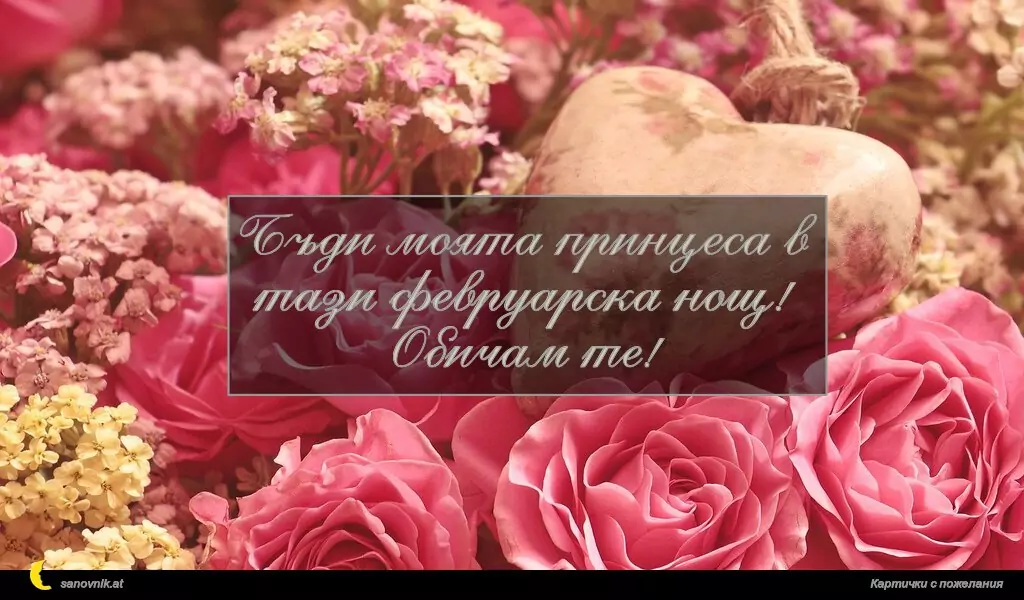 Бъди моята принцеса в тази февруарска нощ! Обичам те!
