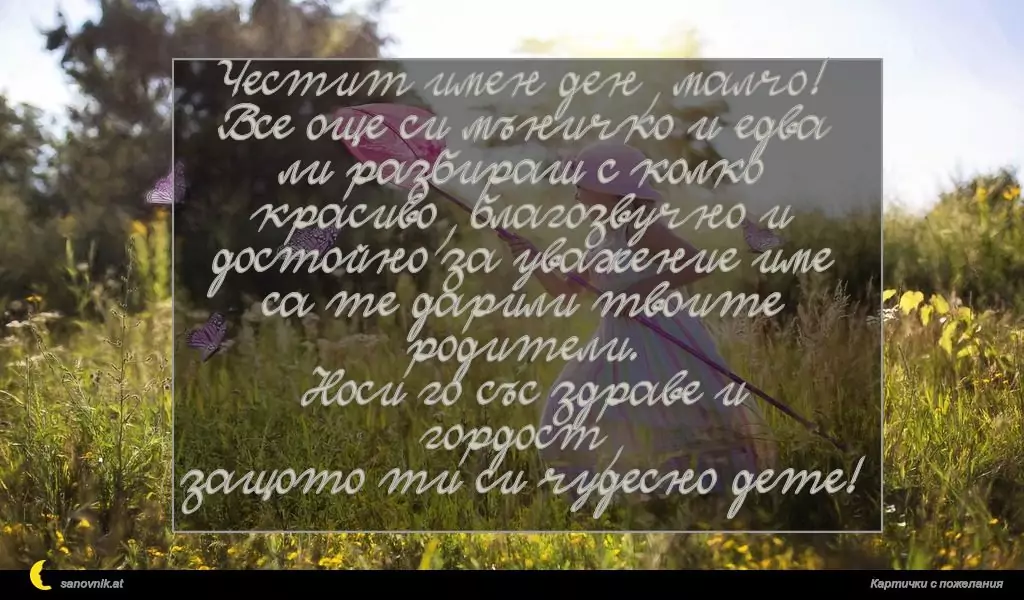 Пожелание за Имен ден на дете 6