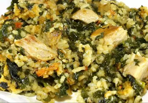 свинско с ориз и коприва