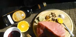 Телешко със сироп от малини