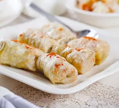 зелеви сарми с гъби