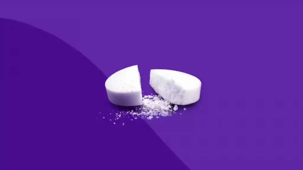 делене на таблетки