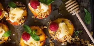 Праскови на грил с маскарпоне