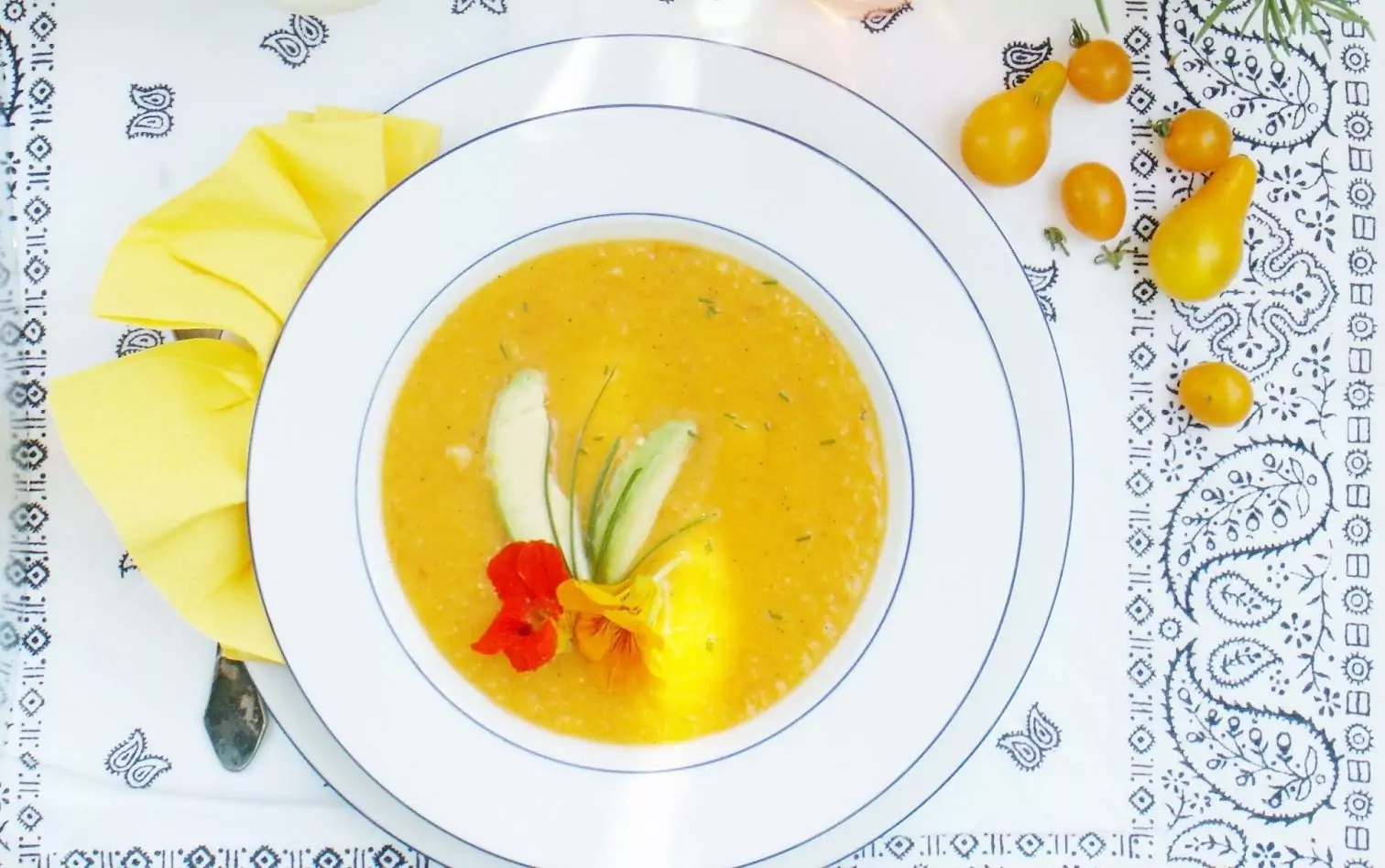 супа от жълти доматчета