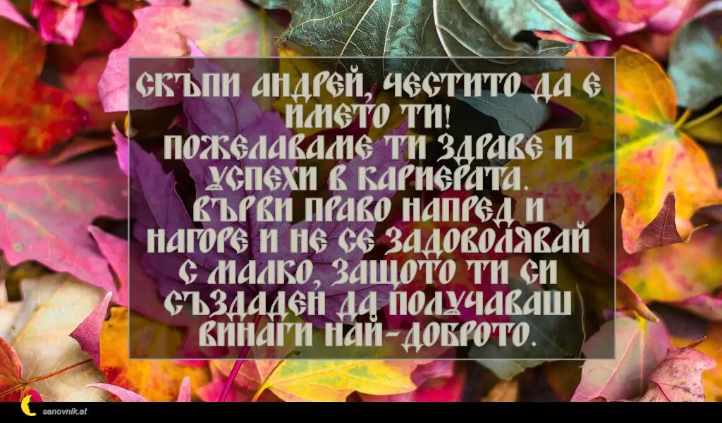 Пожелание за Андреевден 14