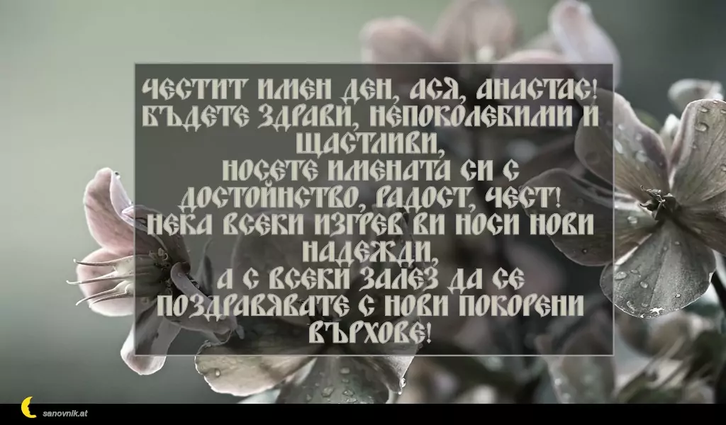 Пожелание за св. Анастасия 4