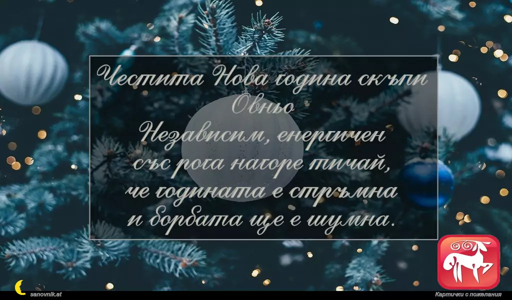 Пожелание за Нова Година по зодии Овен