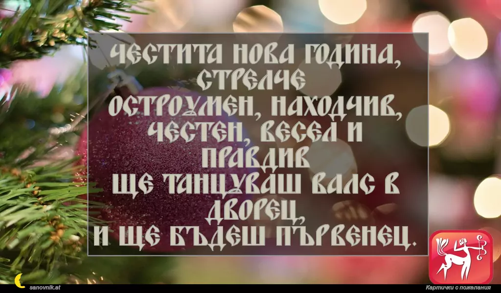 Пожелание за Нова Година по зодии Стрелец