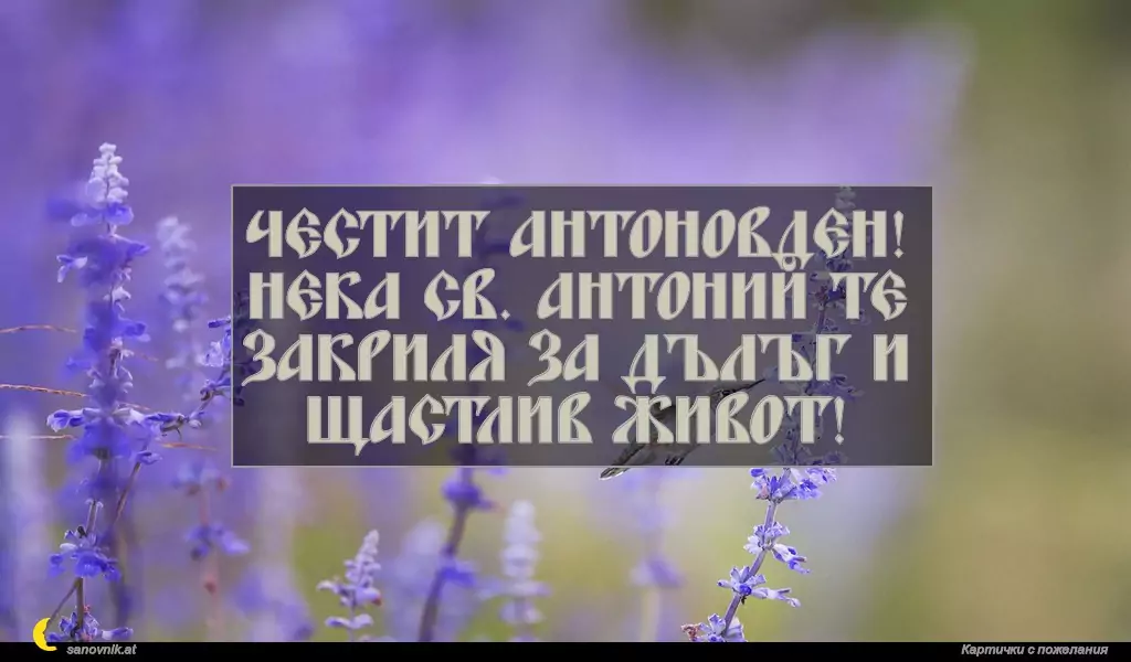 Пожелание за Антоновден 1