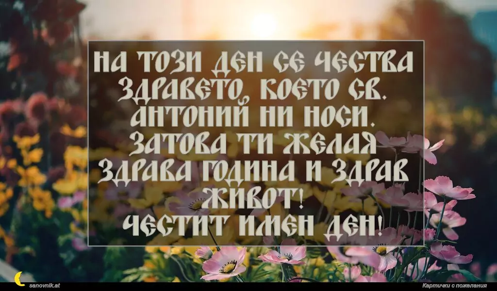 Пожелание за Антоновден 2