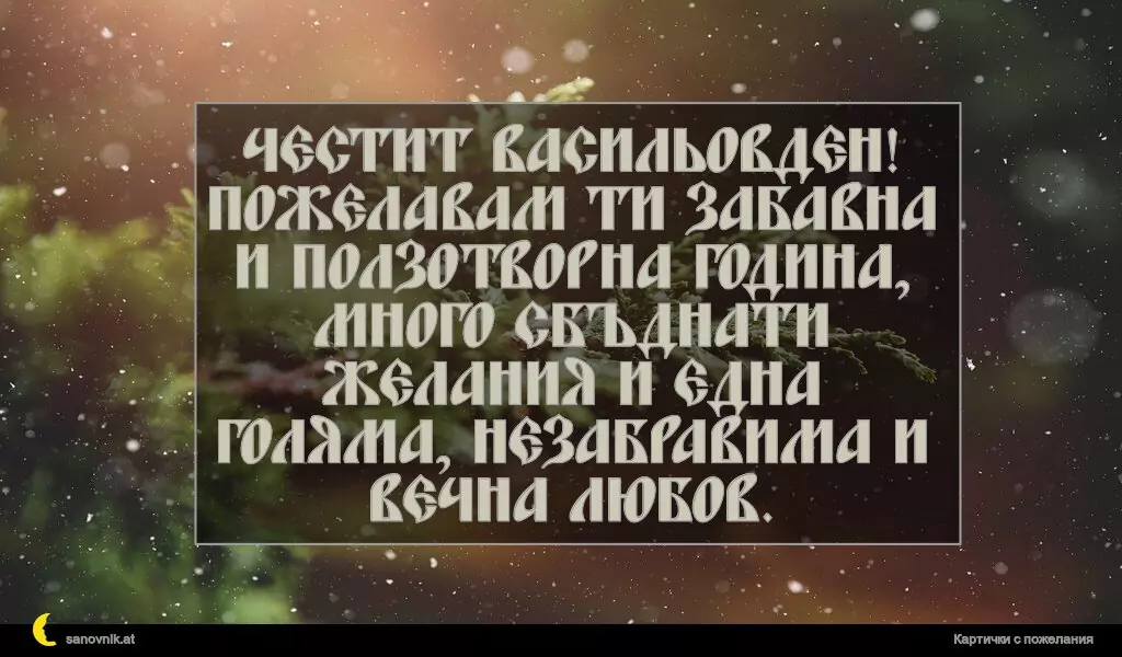 Пожелание за Васильовден 21