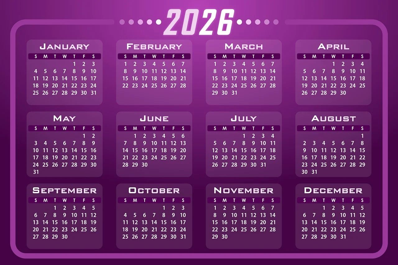 Почивни дни и официални празници през 2026