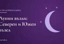 Заглавна карта: Лунни възли: Северен и Южен възел