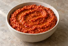 Разядка от печени чушки и орехи в купа